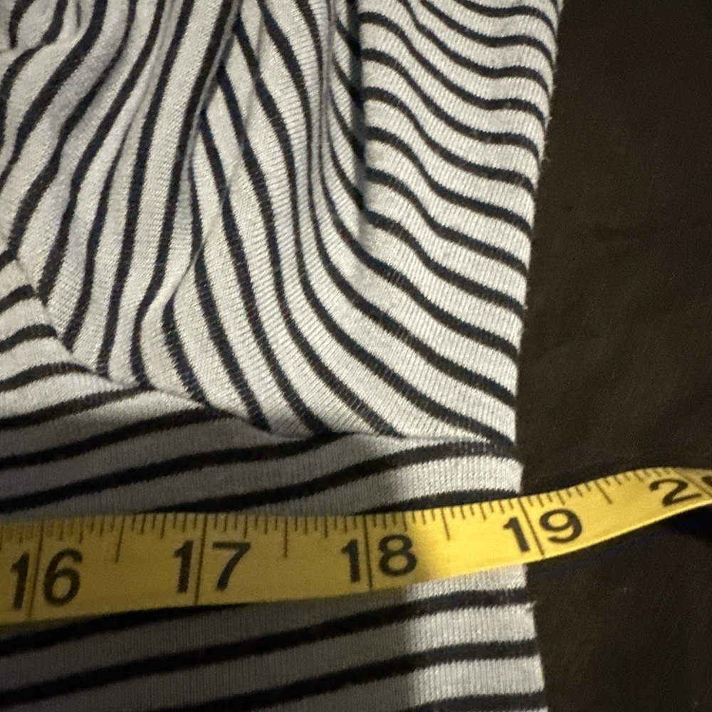 J Jill long sleeve dress size S petite blue striped long sleeve rayon blend - Picture 7 of 9